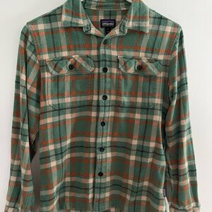 Patagonia Men's Fjord Flannel Long-Sleeved Organic Cotton Shirt Size XS EUC